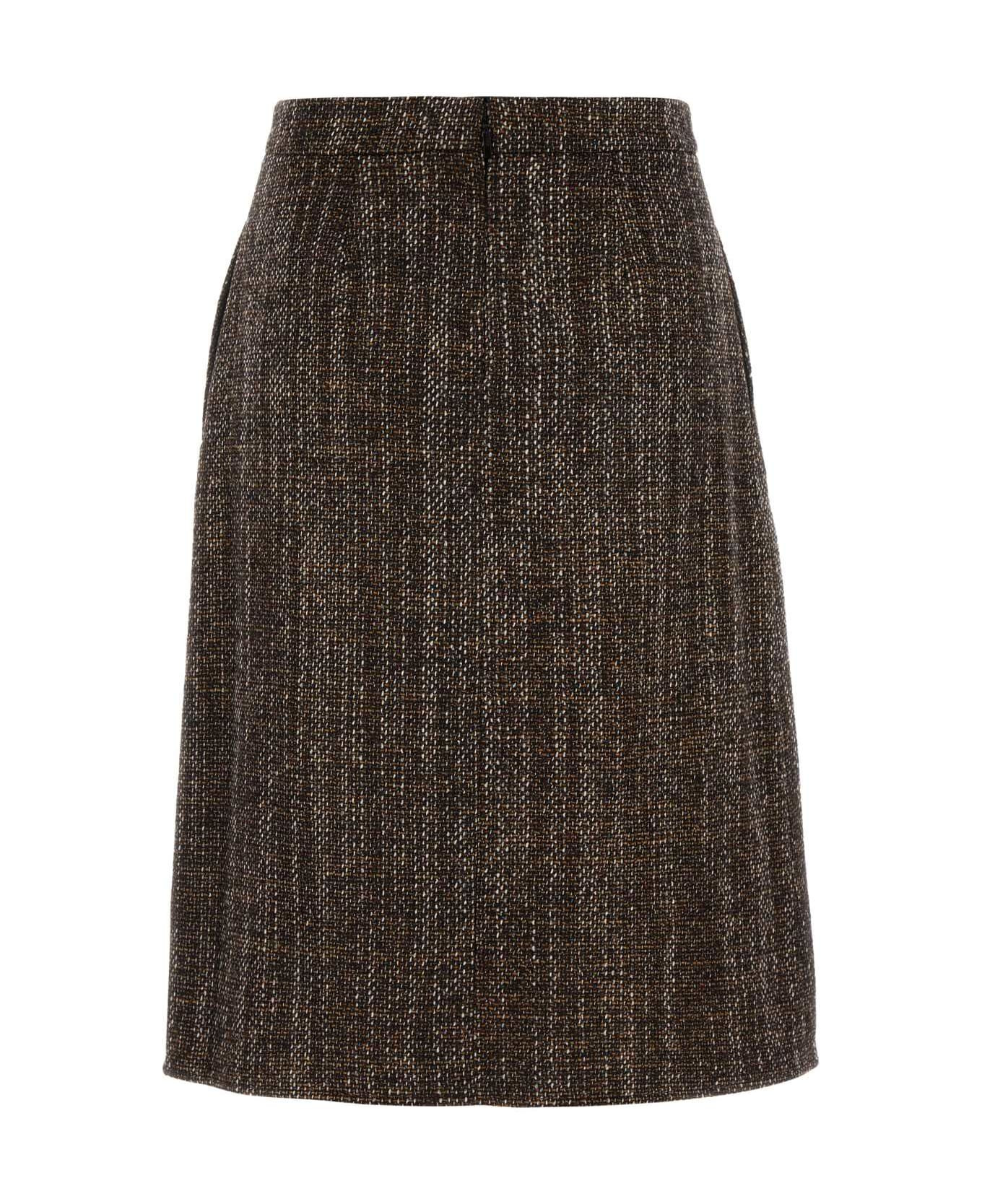 Multicolor Tweed Skirt - 2