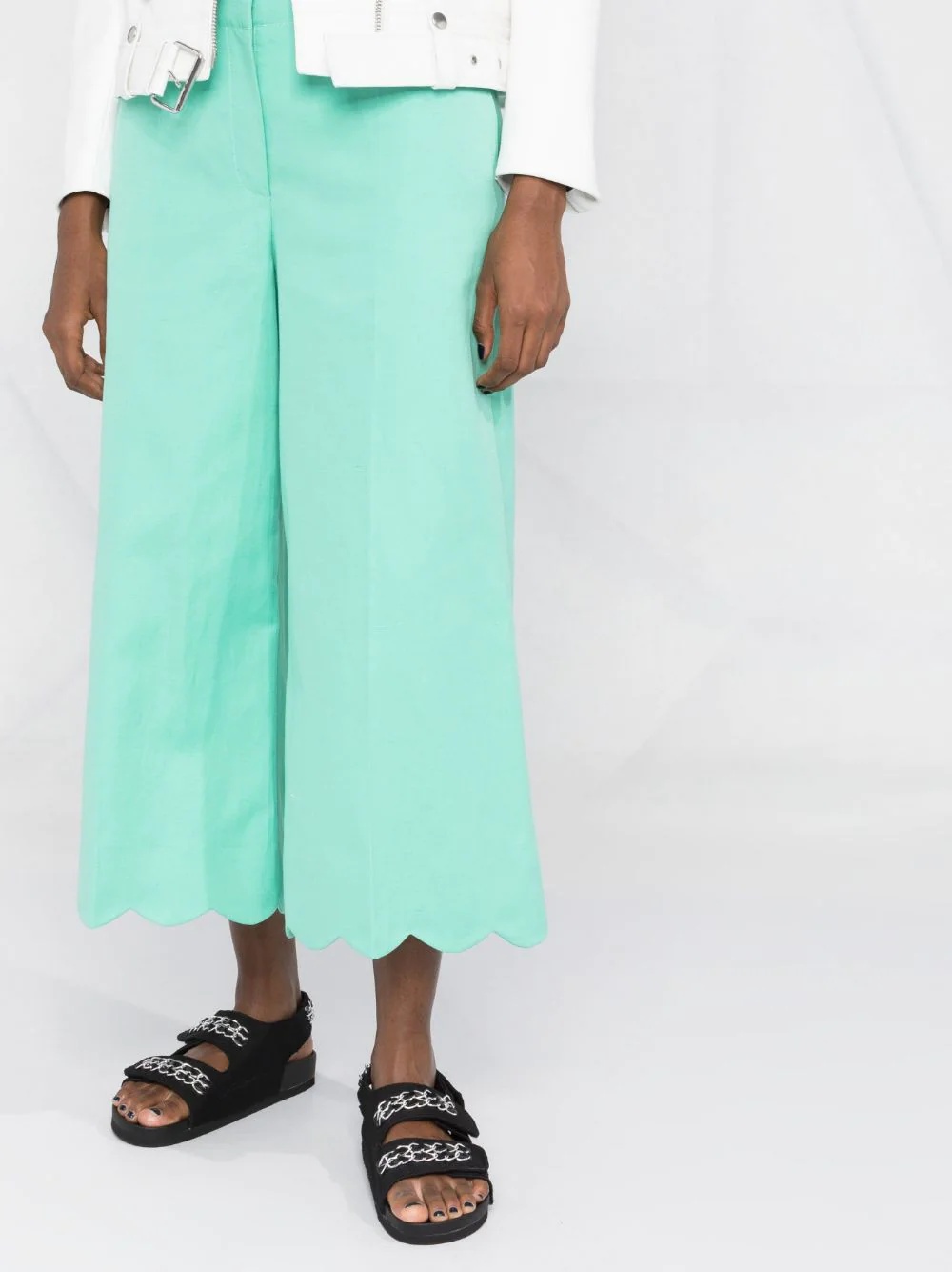 high-waist cropped trousers - 5