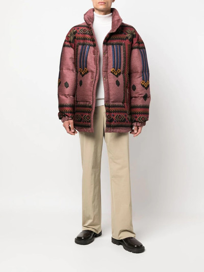 Etro jacquard padded jacket outlook