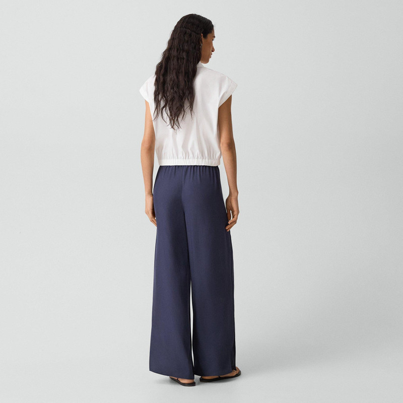 Theory Vented Pull-On Pant in Washed Twill outlook