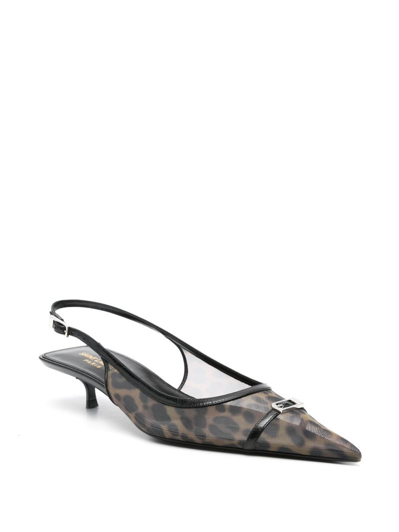 SAINT LAURENT 30mm Oxalis slingback pumps outlook