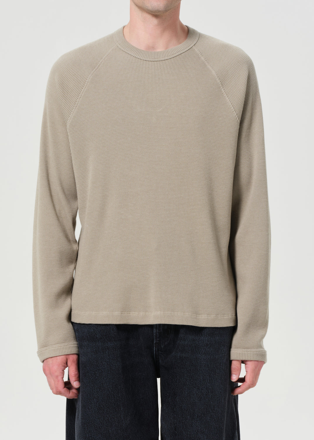 PAYSON WAFFLE TEE IN WICKER - 2