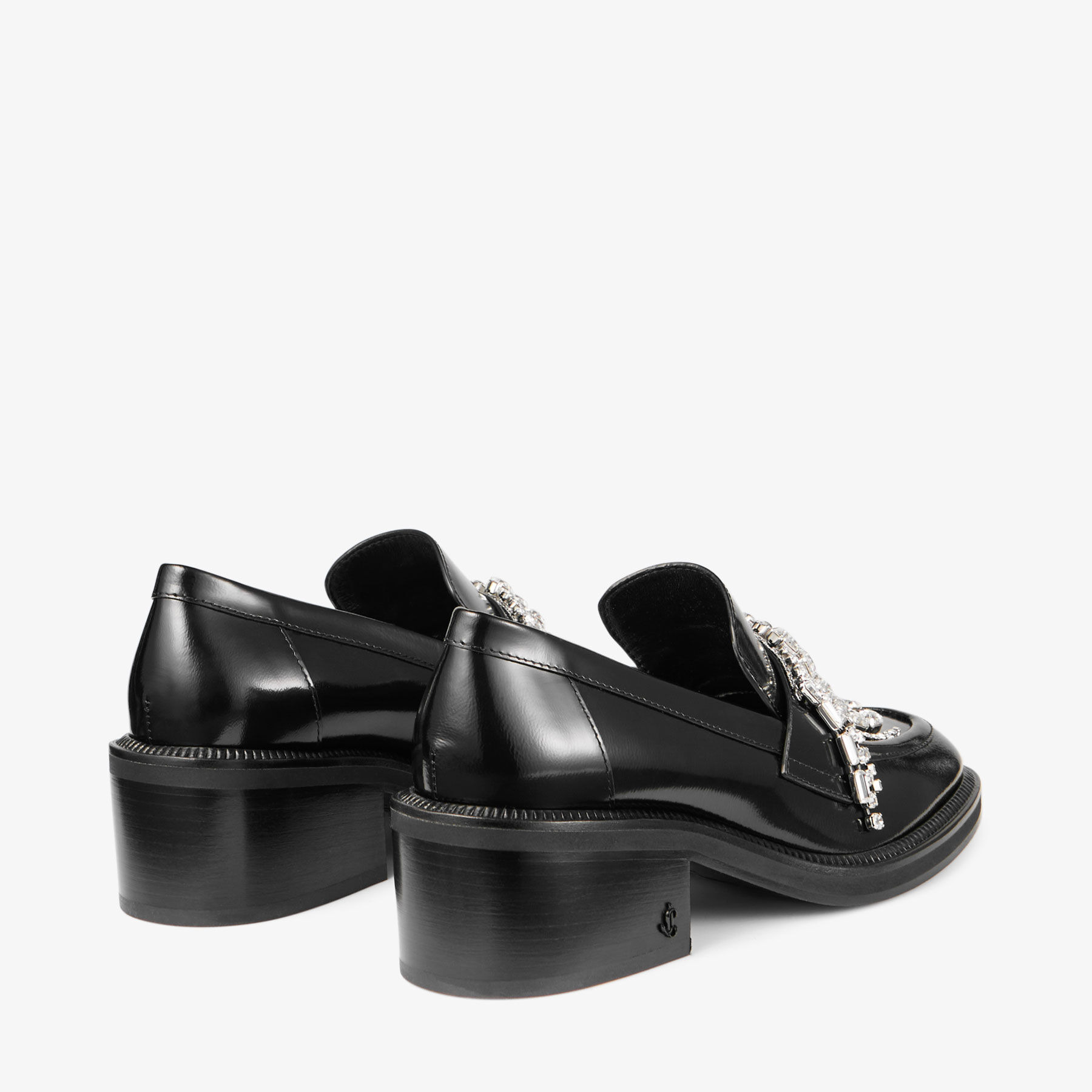 Tylor 60
Black Soft Box Calf Loafers with Crystal Chandelier - 6