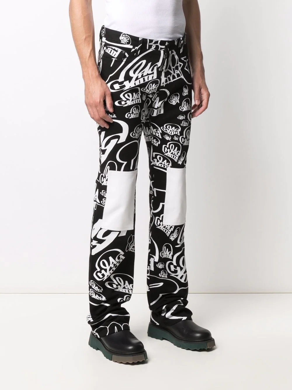 x Katsu printed straight-leg jeans - 3