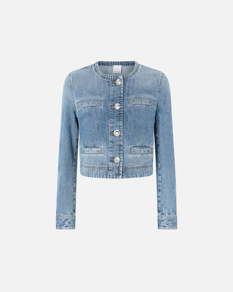 SHORT DENIM 재킷과 단추 1