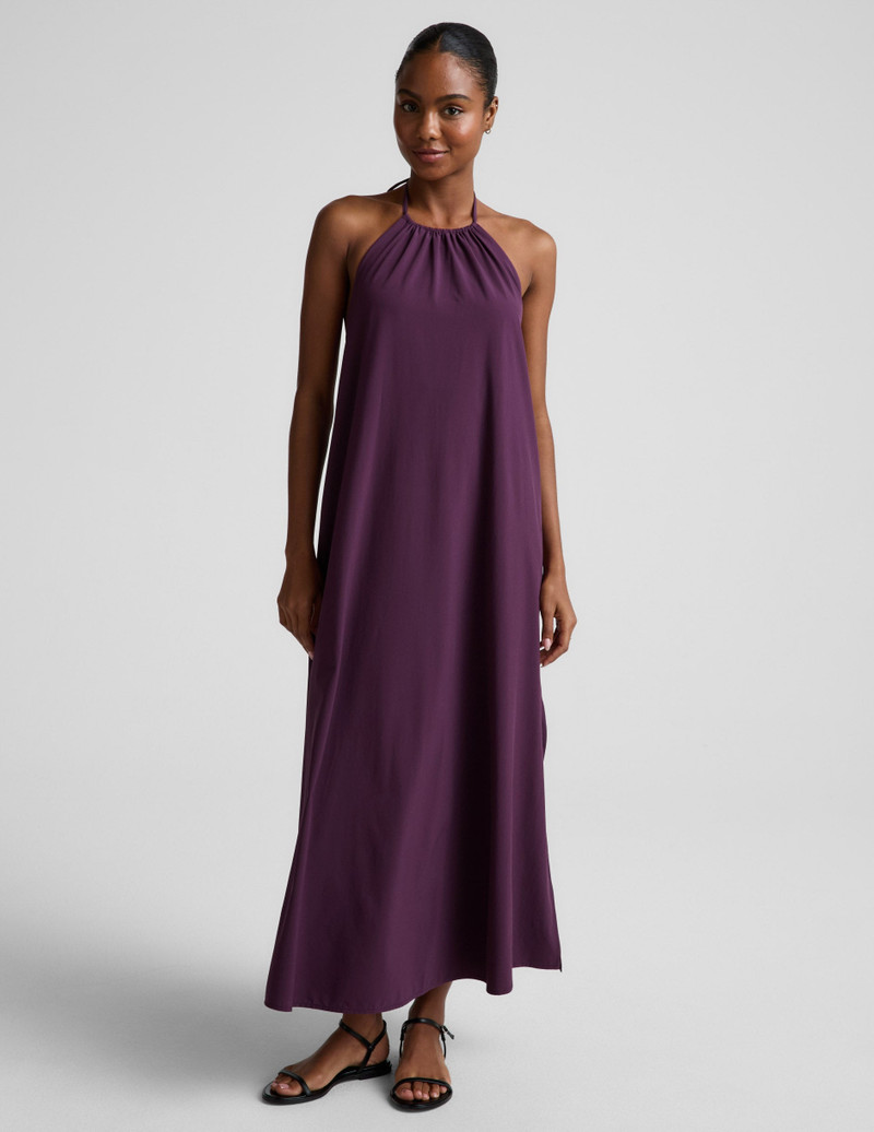 BEYOND YOGA Go With The Flow Halter Dress outlook