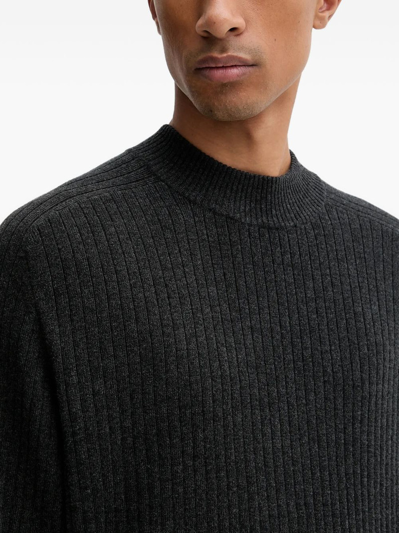 ribbed mock-neck sweater 5