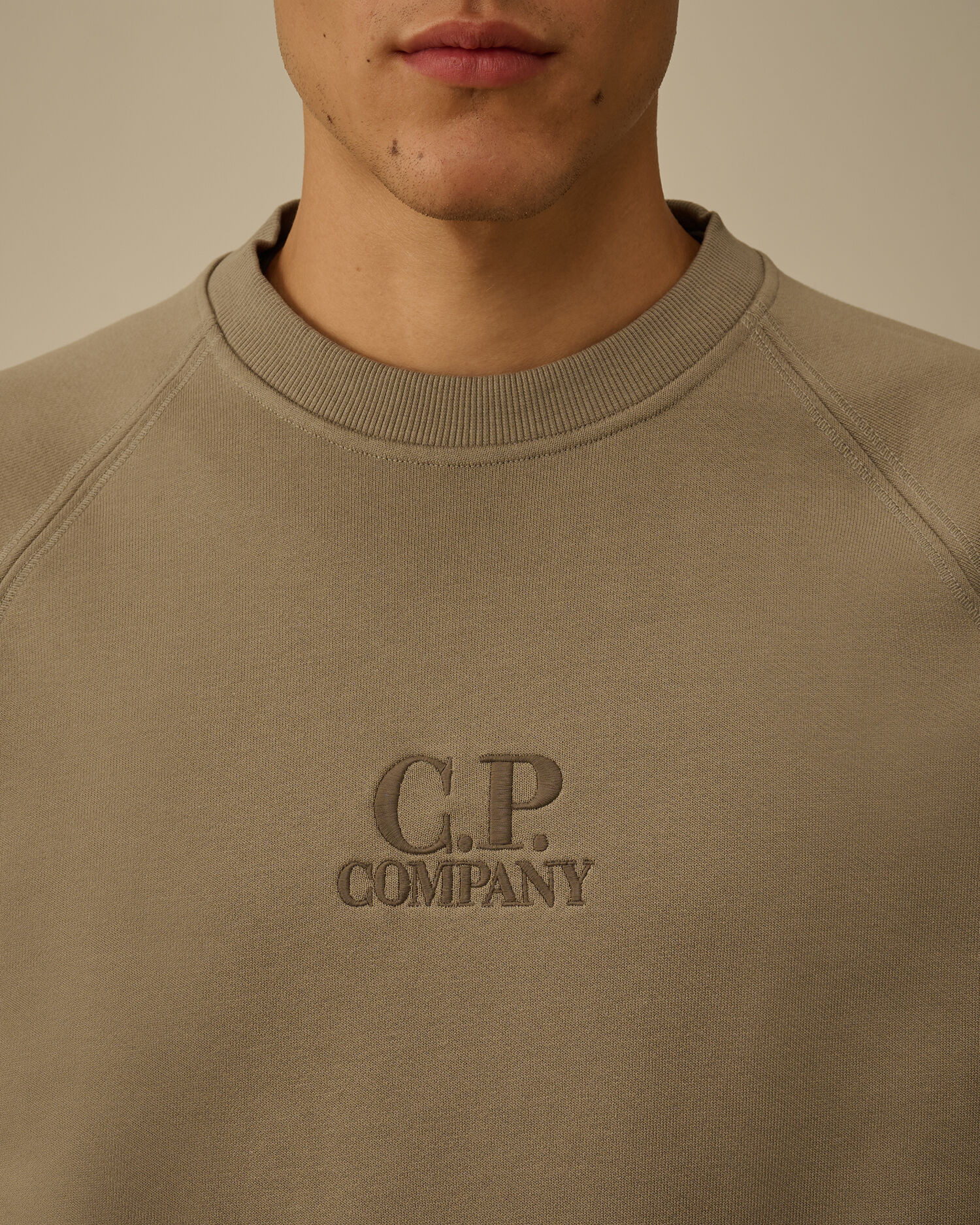 Diagonal Raised Fleece Crewneck Logo Sweatshirt - 5