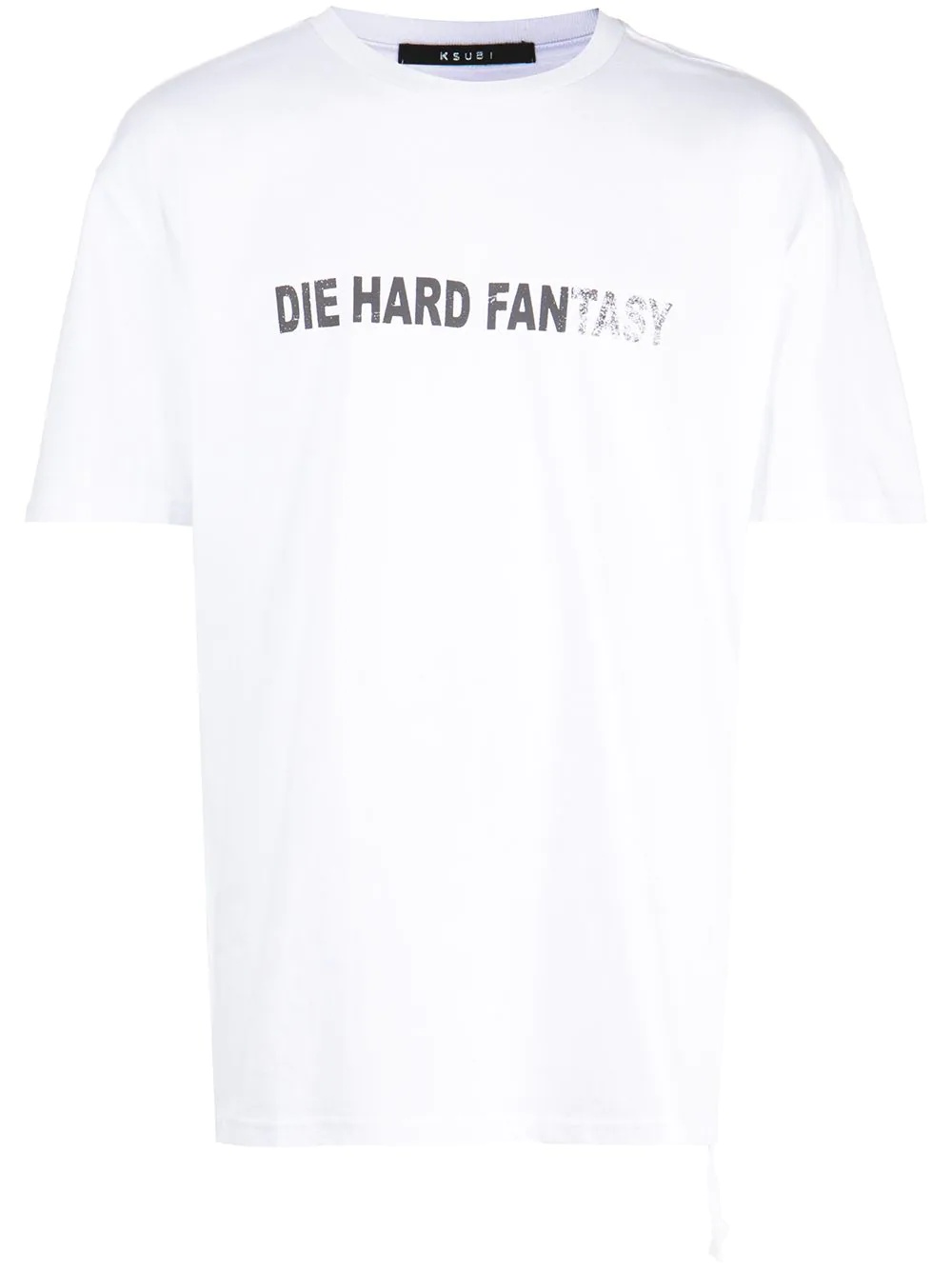 text-print cotton T-shirt - 1