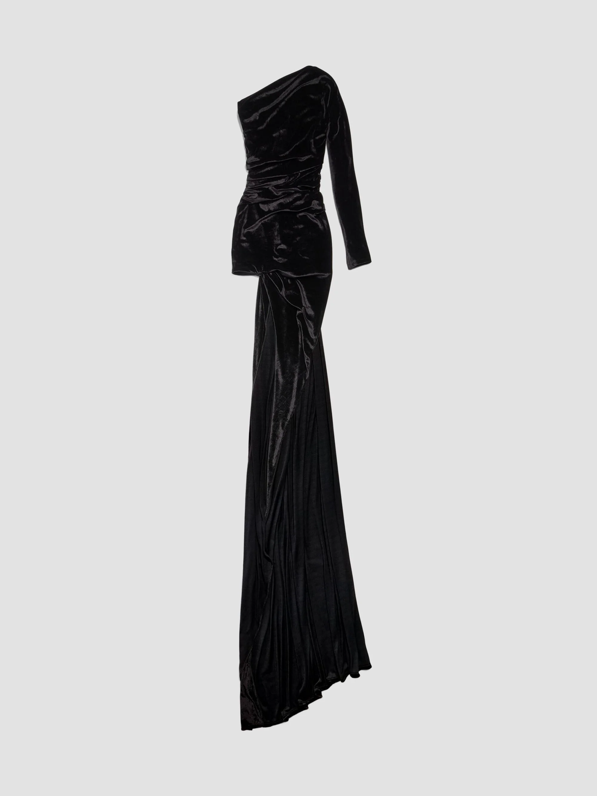 Women's Asymmetric Dress - Black - 1