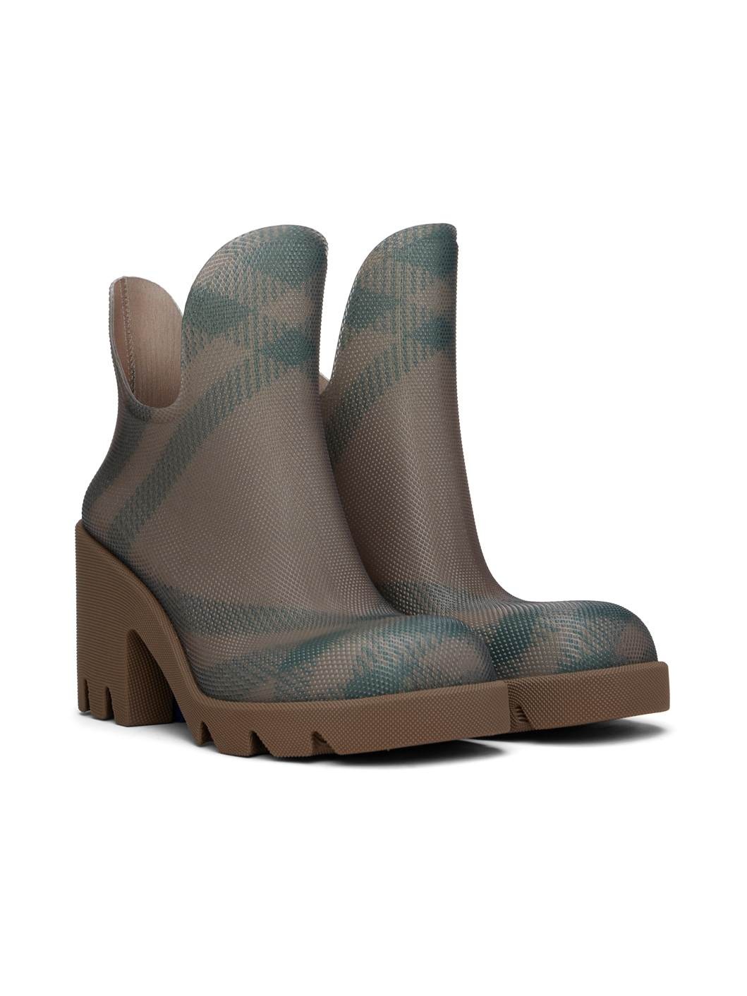 Brown Rubber Marsh Heel Boots - 4