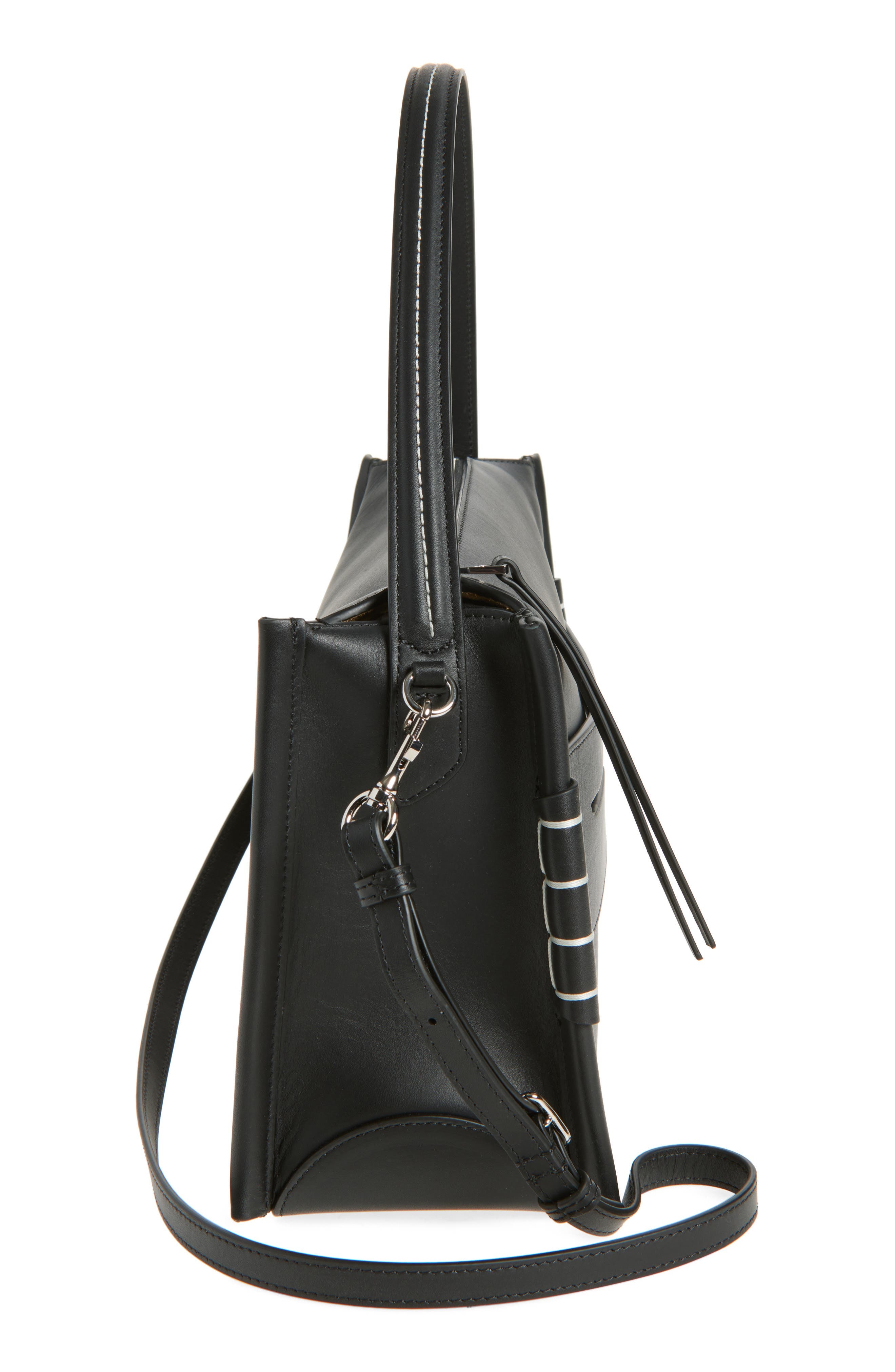 JW Anderson Medium Loafer Leather Shoulder Bag in Black 999 at Nordstrom - 6