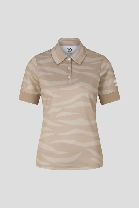 Calysa functional polo shirt in Beige - 1