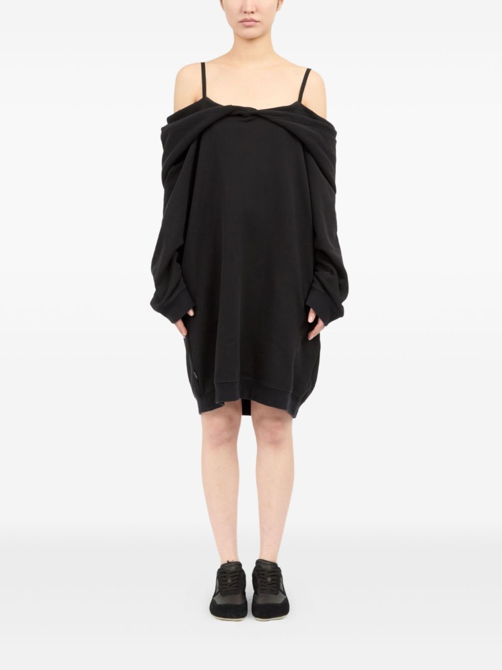 sleeveless twisted mini dress - 1