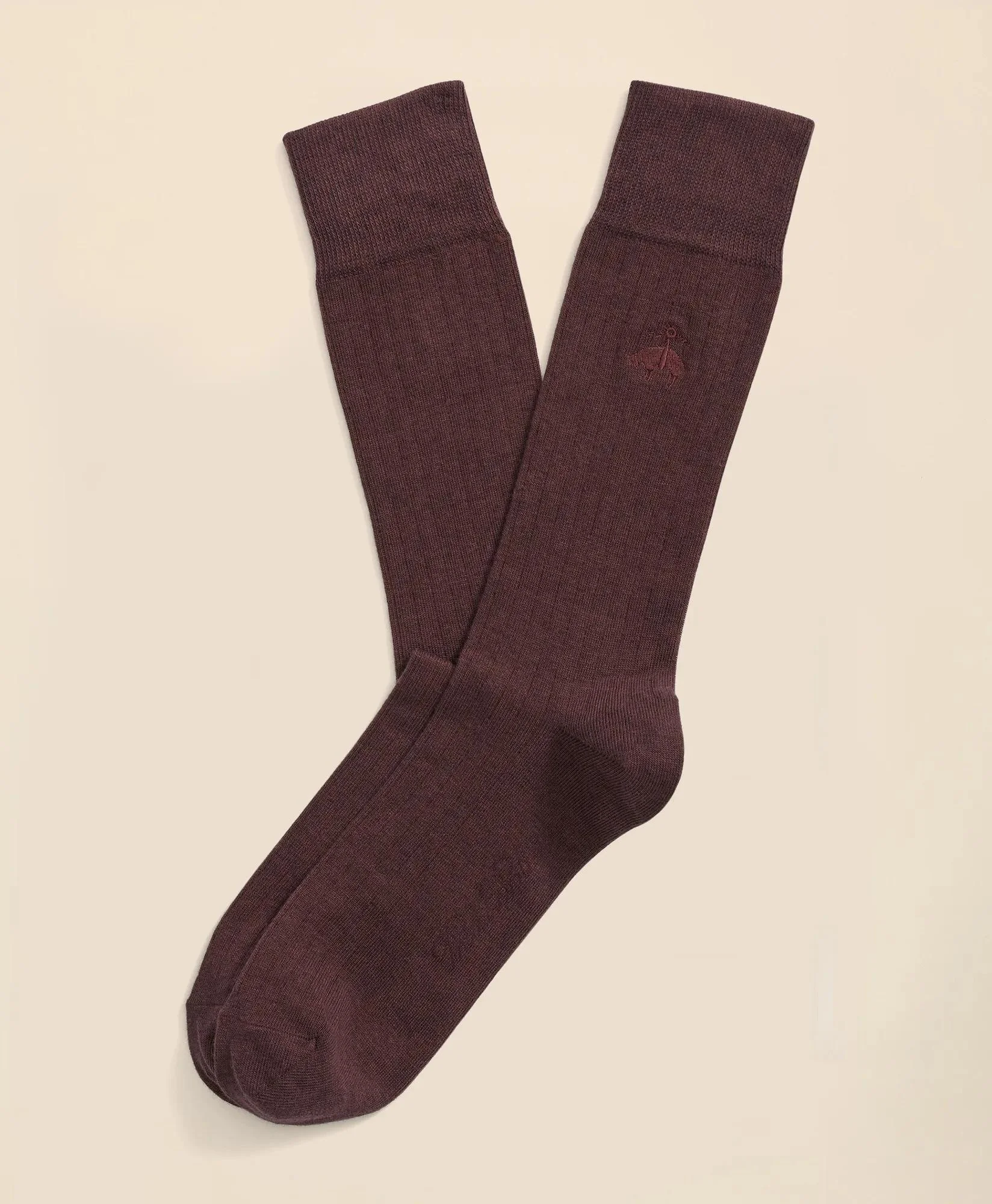 Cotton Blend Ribbed Socks - 1