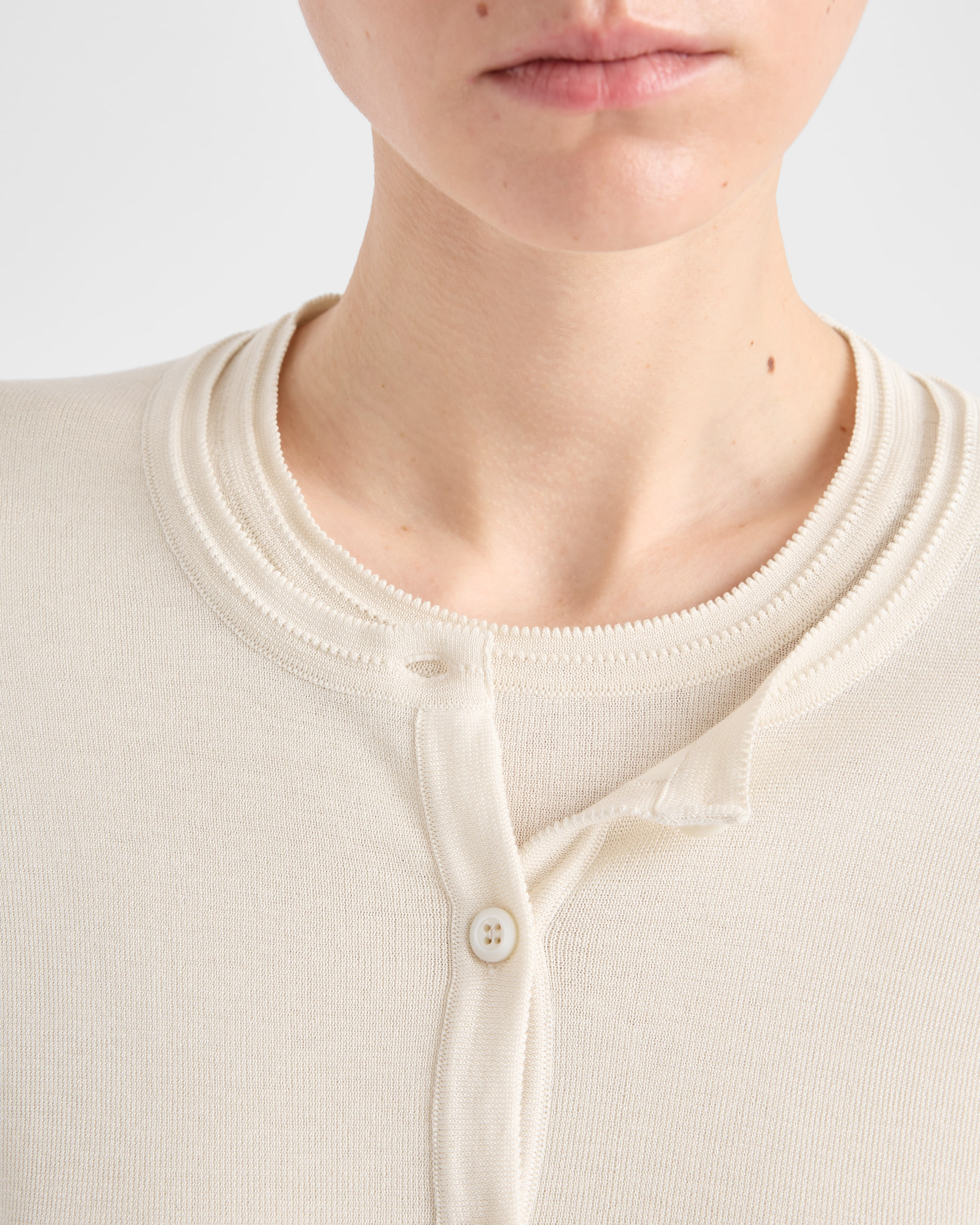 Cotton and silk knit cardigan - 3