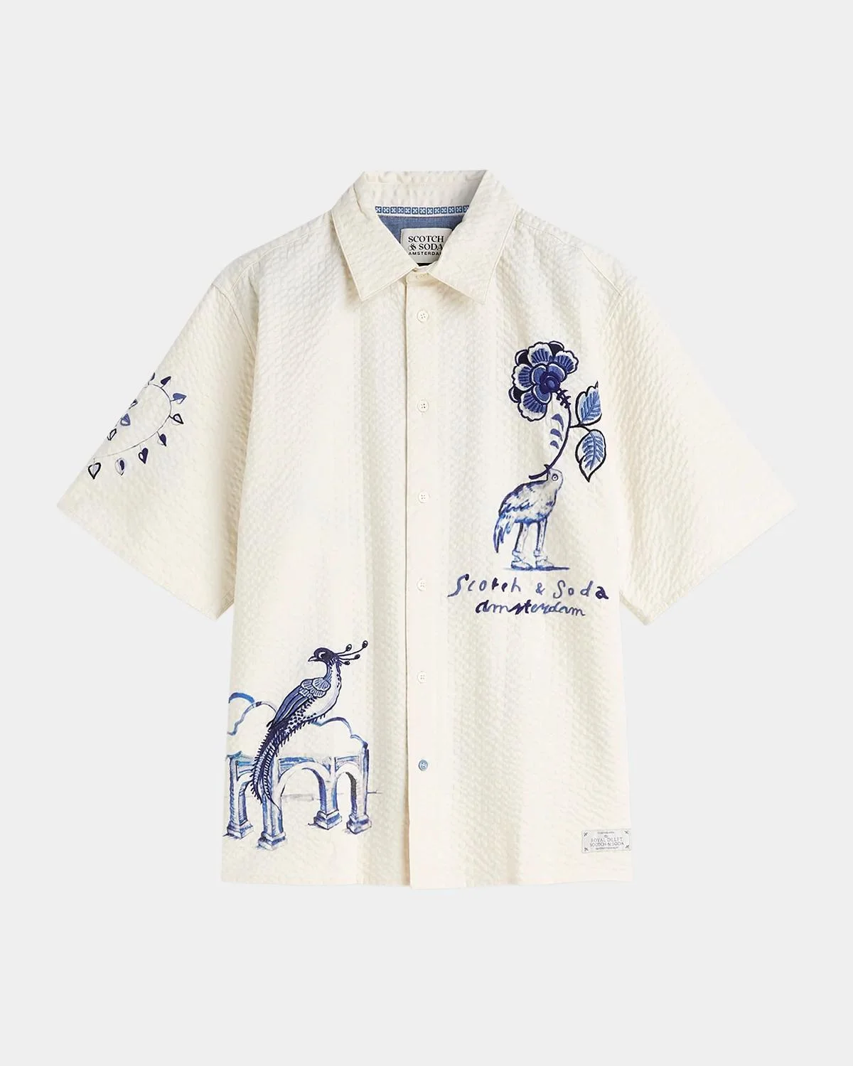 x Royal Delft Men's Relaxed Short-Sleeve Shirt - 1
