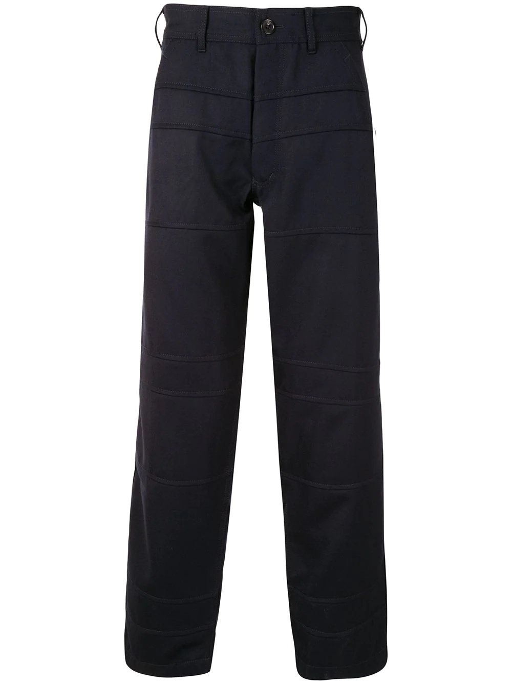 piped-seam straight trousers - 1