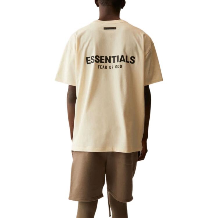 Fear of God Essentials SS21 Short Sleeve Tee Light Heather Oatmeal FOG-SS21-597 - 6