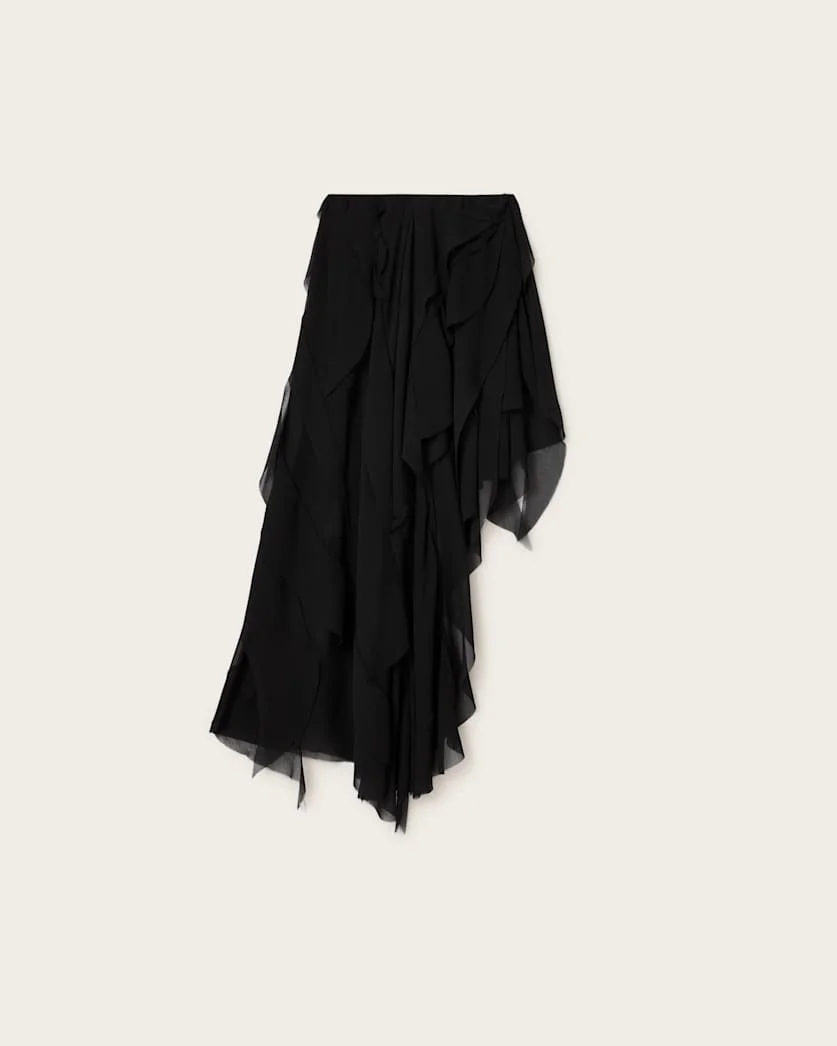 MELODY FRILL MAXI SKIRT - 1