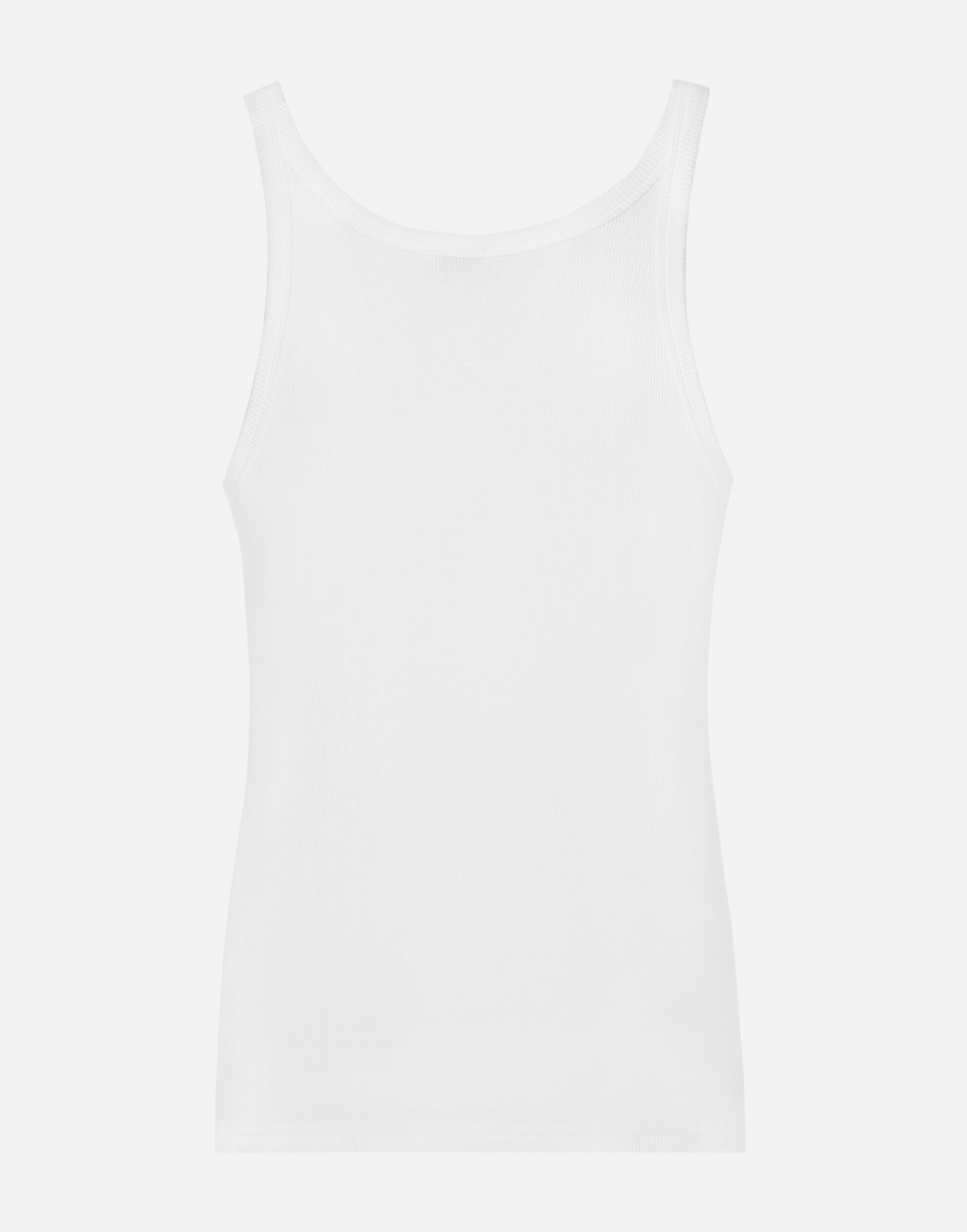 Fine-rib cotton singlet - 2