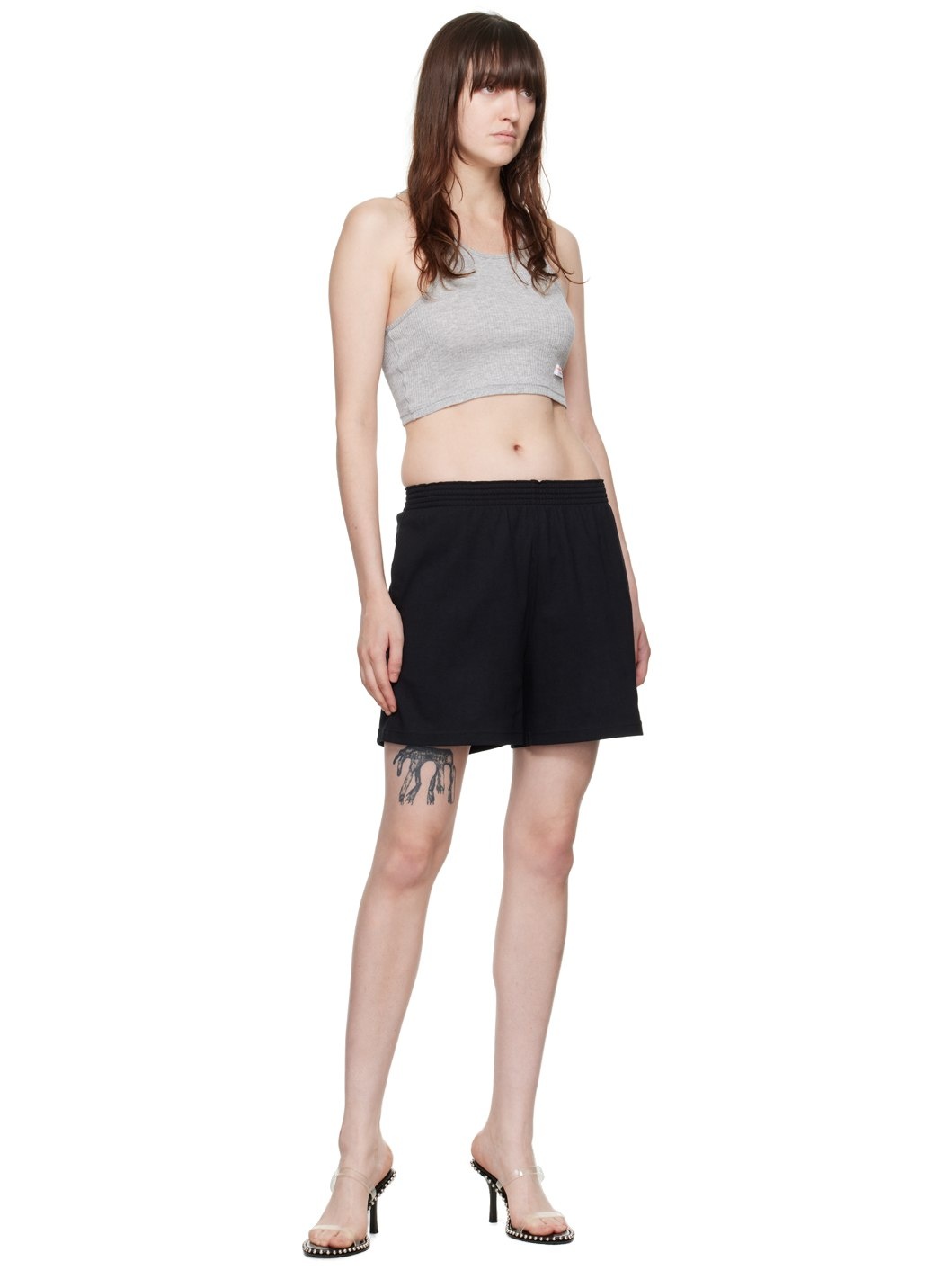 Black Logo Patch Shorts - 4