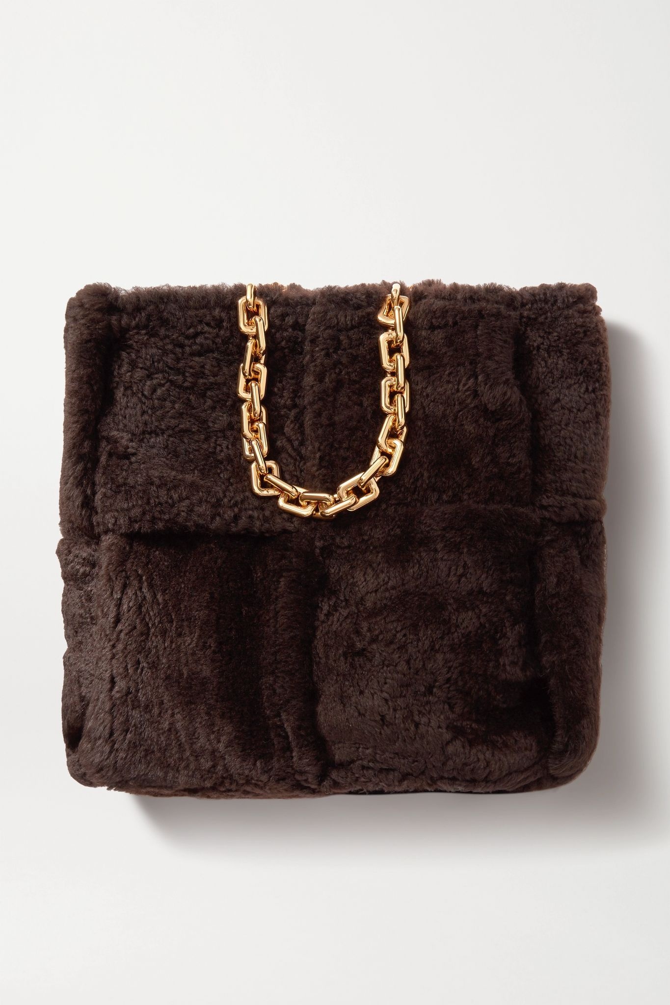 Double large intrecciato shearling tote - 3