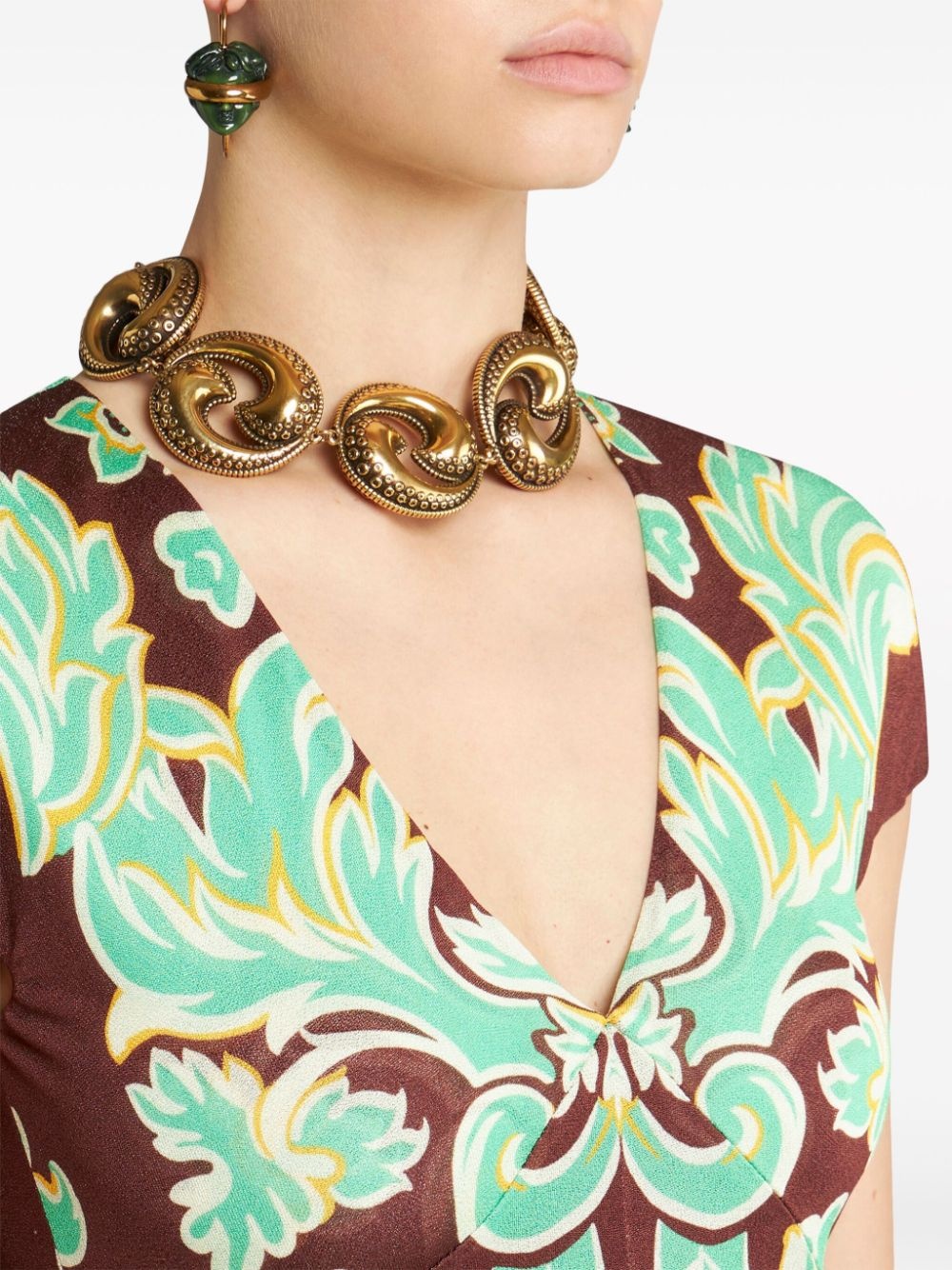graphic-print jersey dress - 4