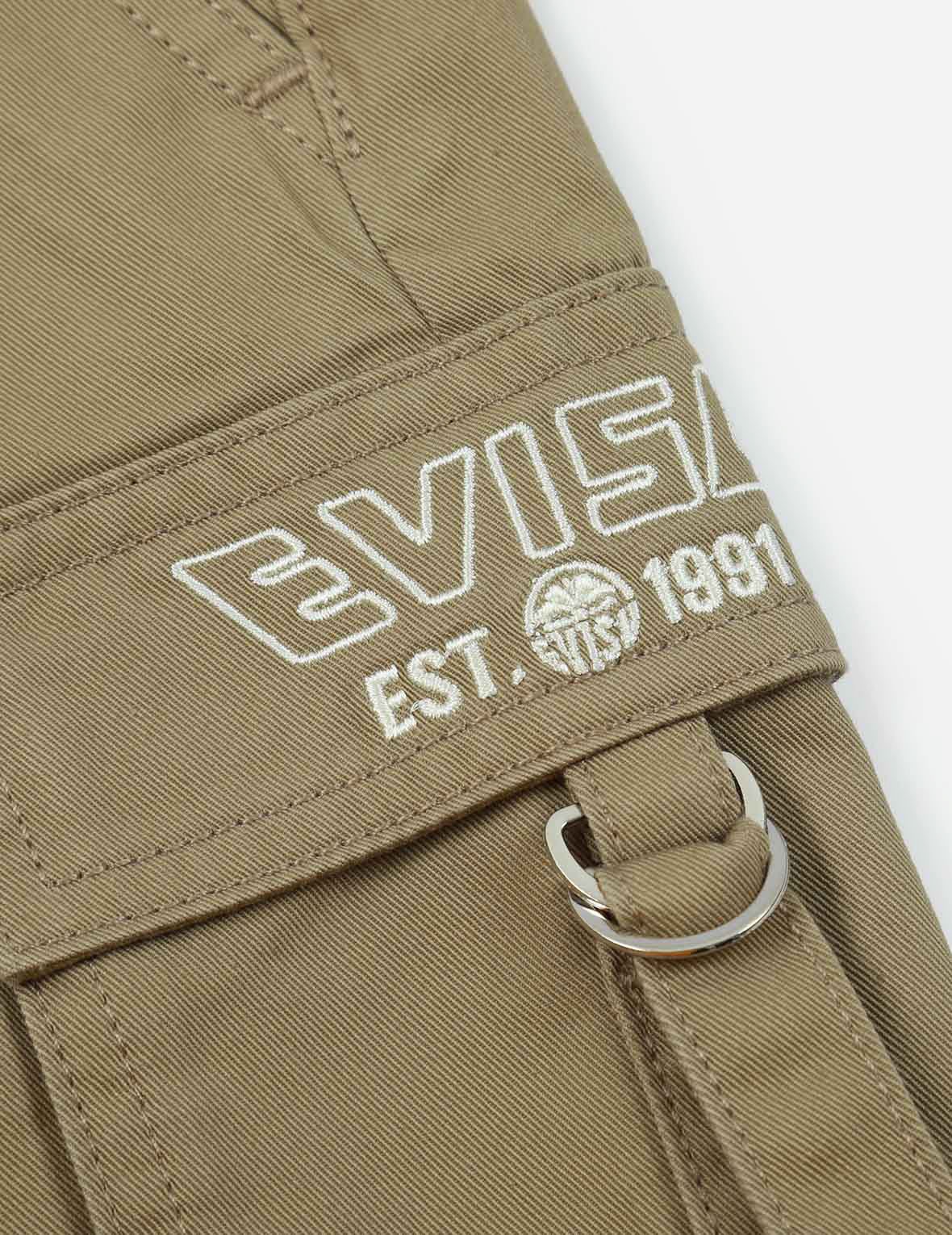SEAGULL AND LOGO EMBROIDERY CARGO SHORTS - 7