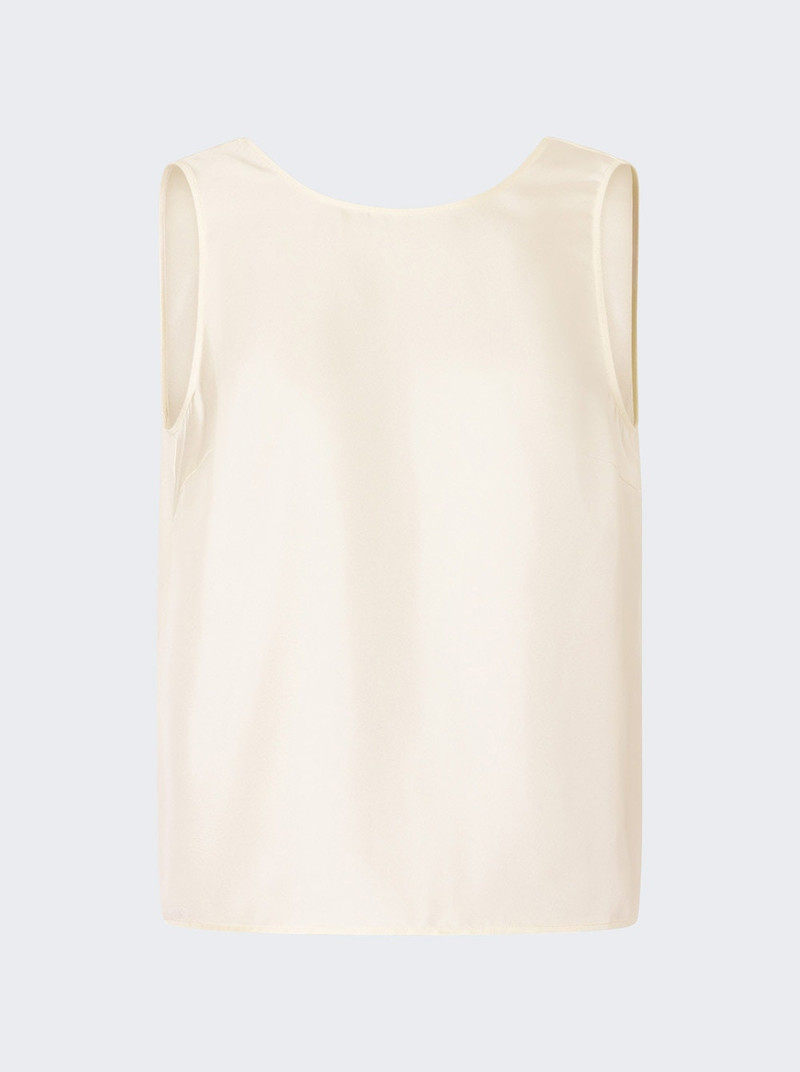 Draped Open Back Top Ivory 1
