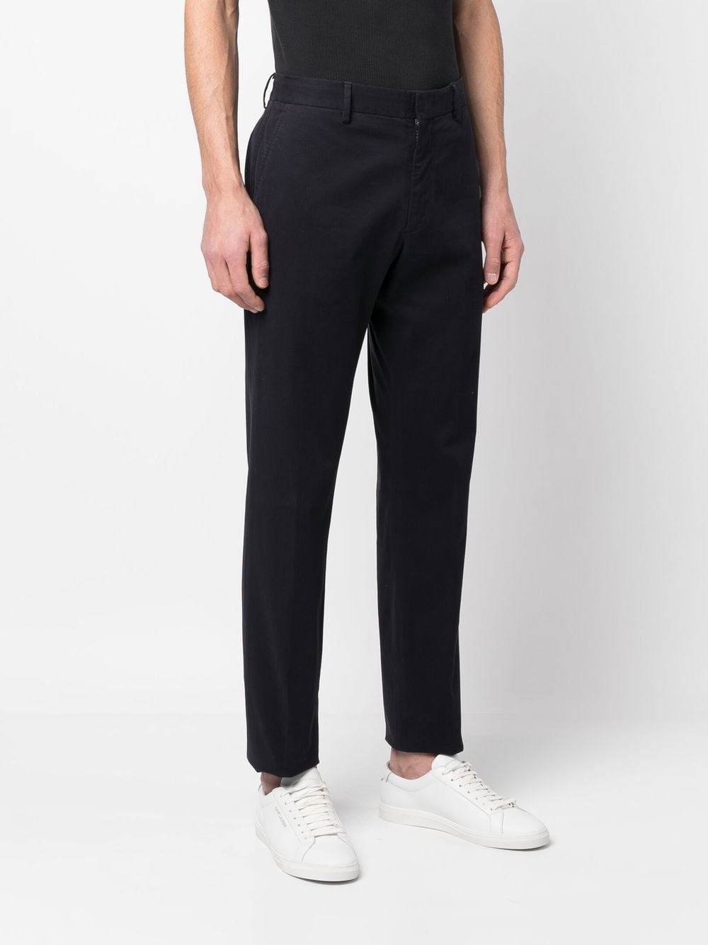 slim-cut leg tailored trousers - 3