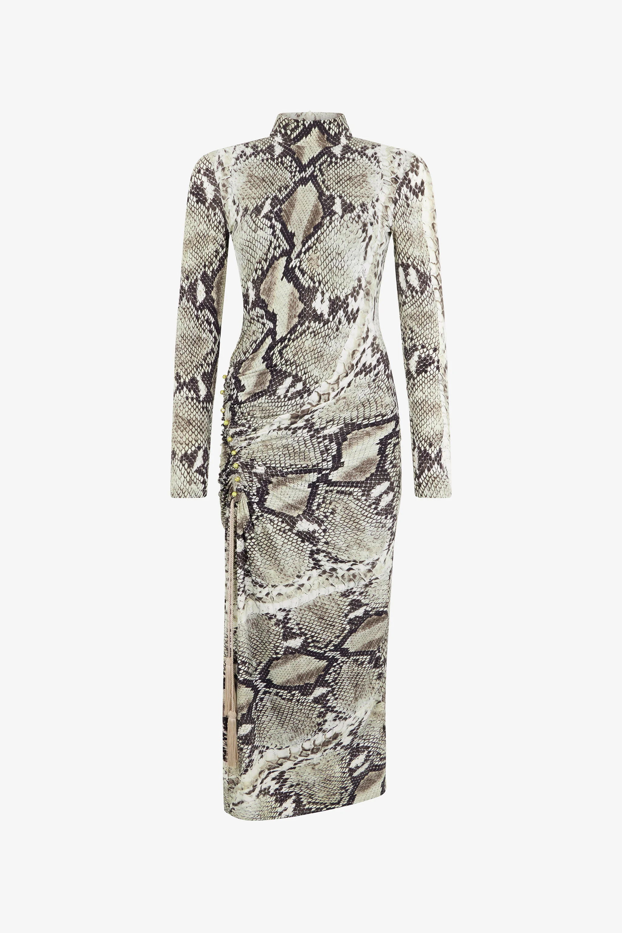 Midi Dress With Python Print - 1