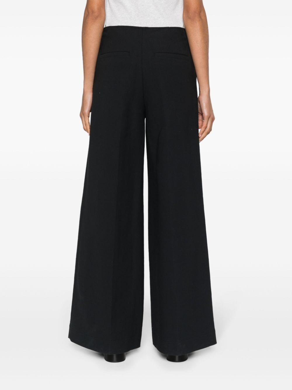 mid-rise wide-leg trousers - 4