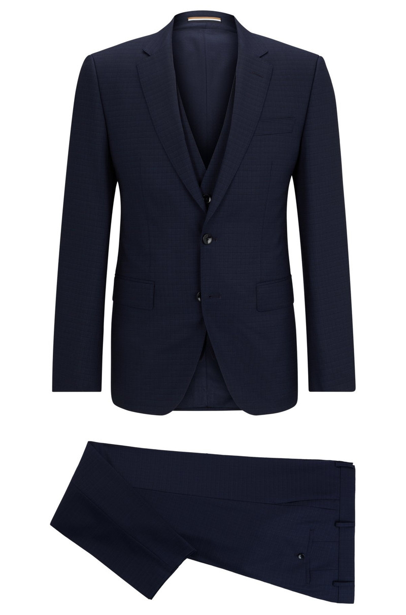 SLIM-FIT SUIT IN PATTERNED STRETCH WOOL 9