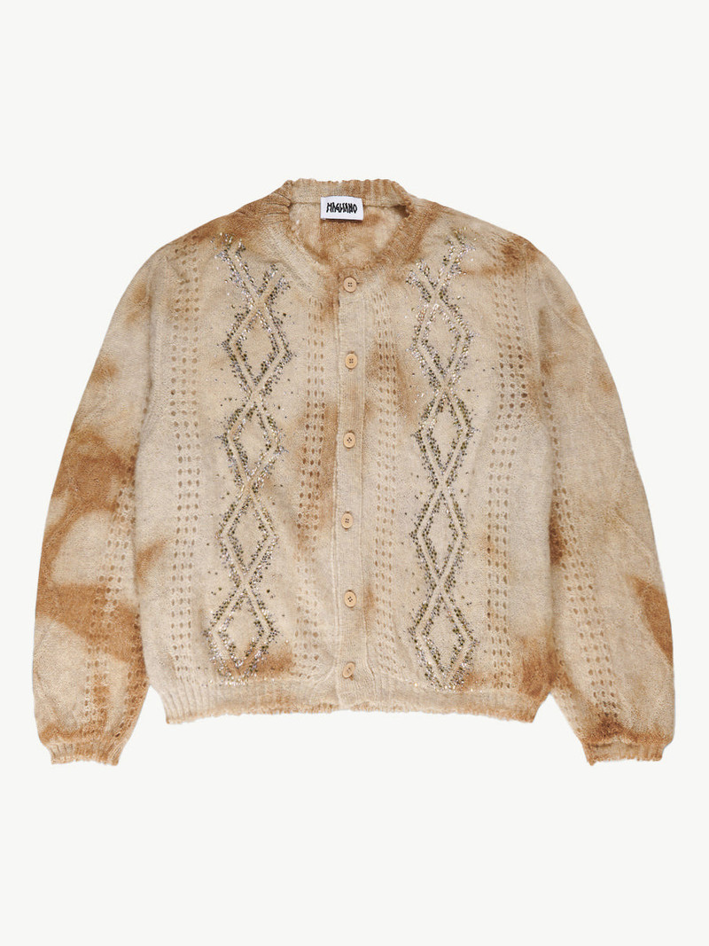 MAGLIANO Dusty Swarovski Cardigan Beige outlook
