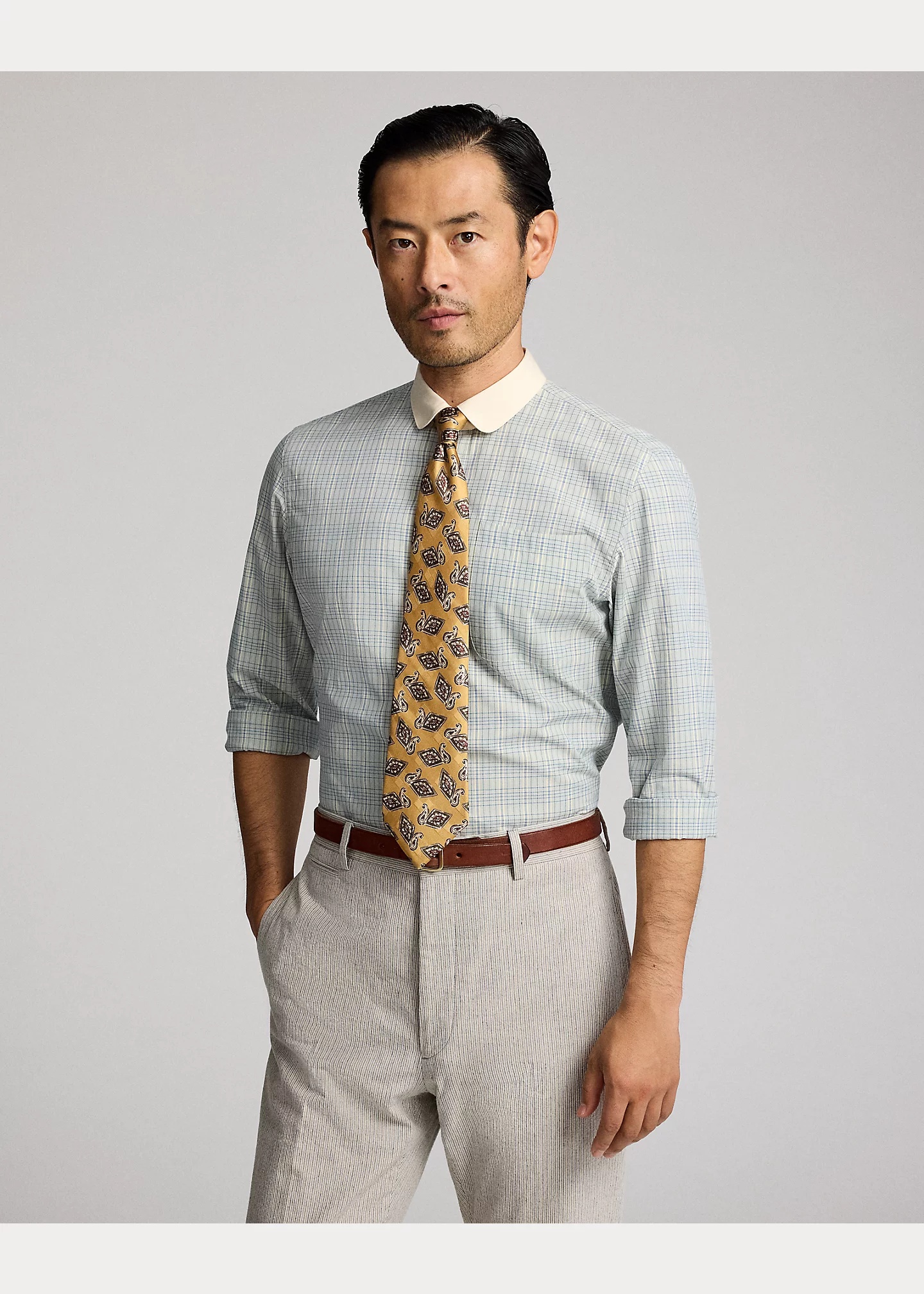 Slim Fit Checked Dobby Shirt - 3