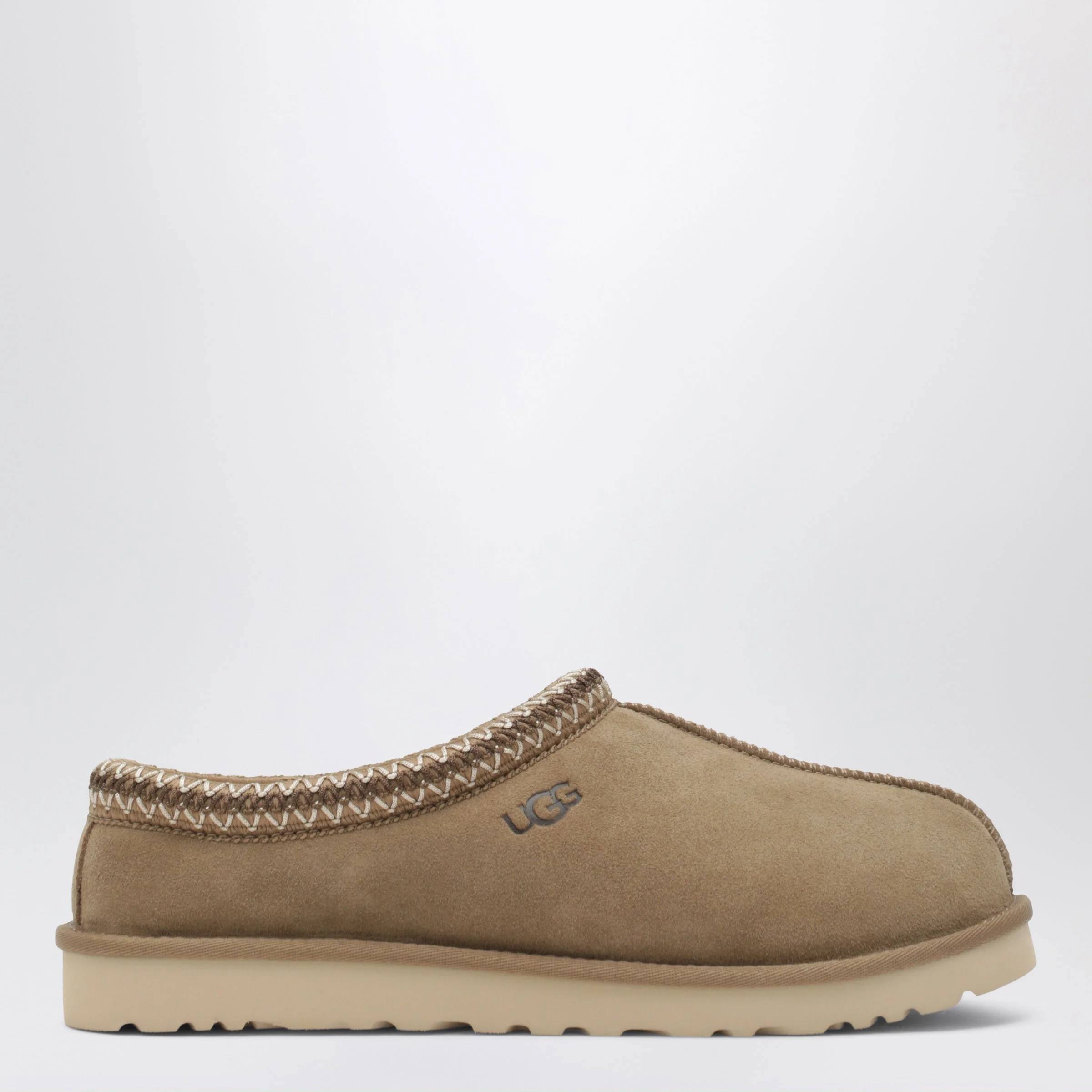 Tasman II light bronze suede slippers - 1