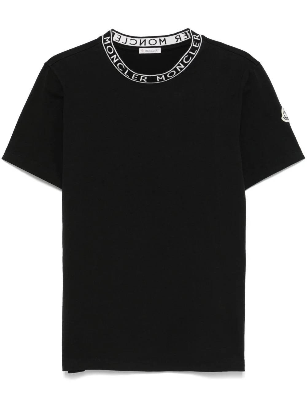 logo-trim cotton T-shirt - 1