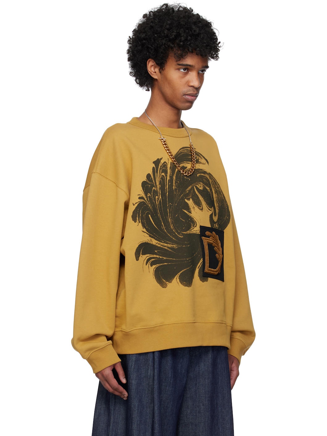 Yellow Appliqué Sweatshirt - 2