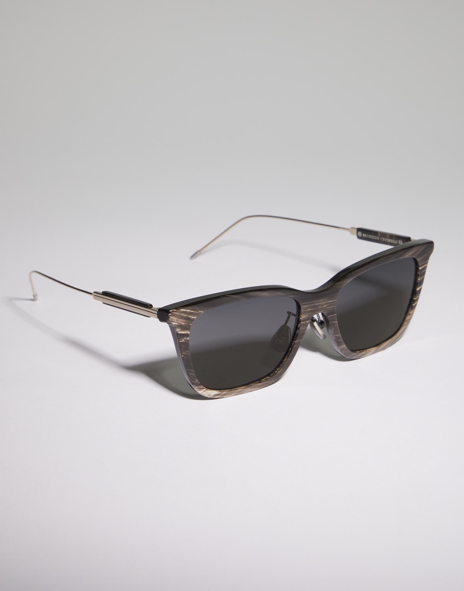 Sartorial Sunset horn and titanium sunglasses - 2