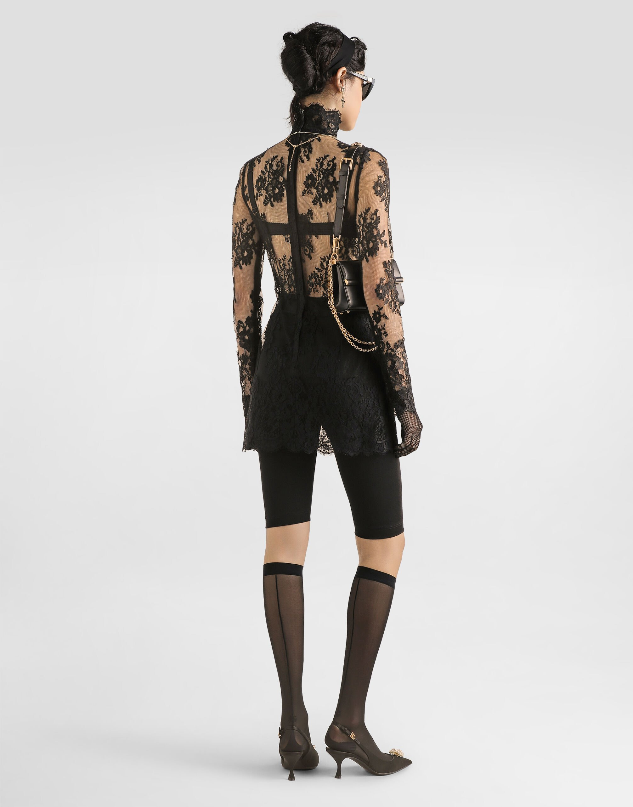 One-piece cordonetto lace dress - 3
