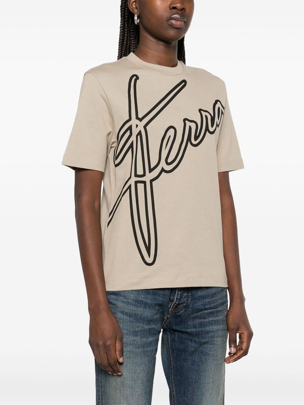 logo-print T-shirt - 3