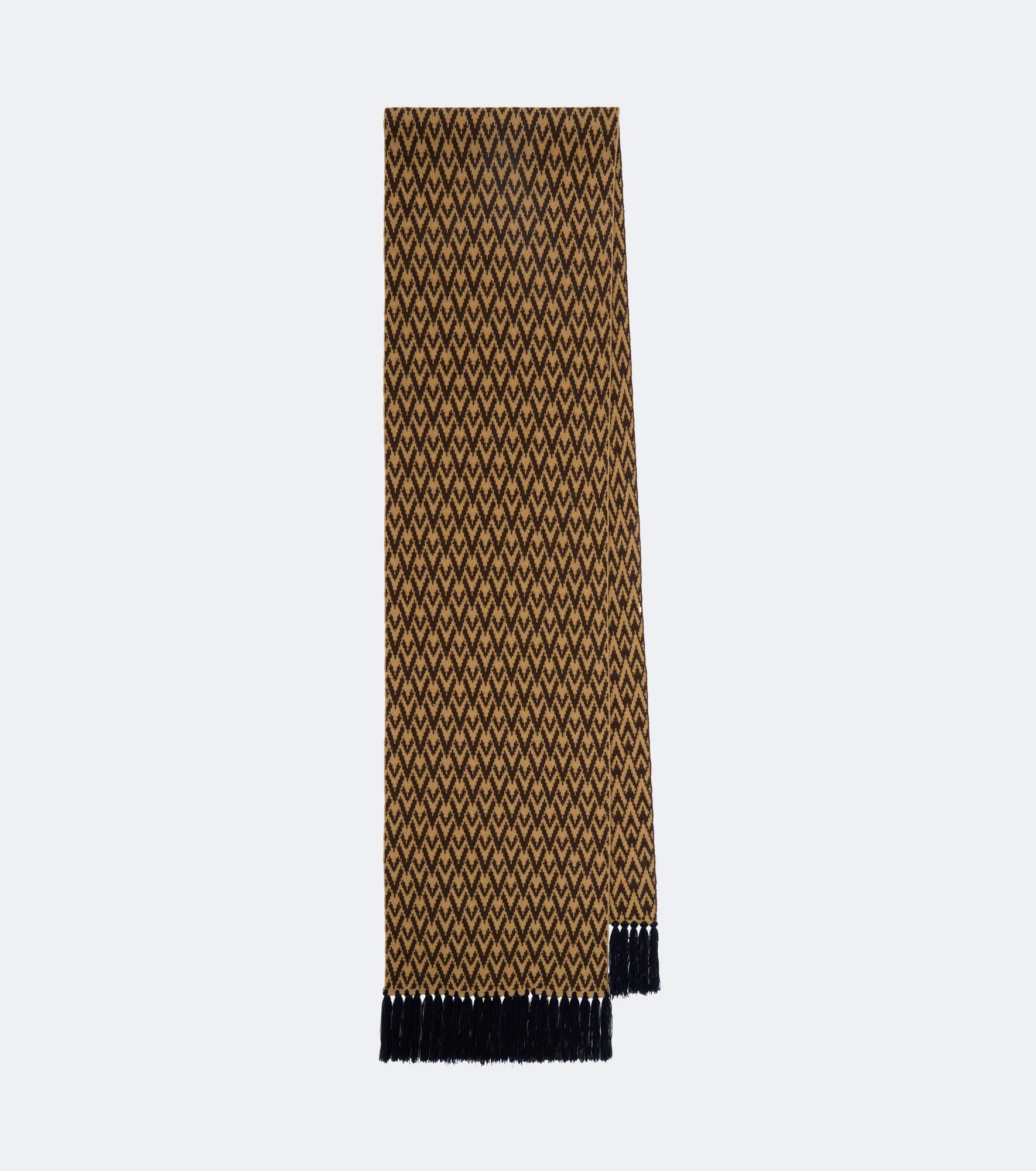 Toute La V virgin jacquard wool scarf - 1