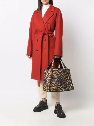 Stella McCartney Stella Logo leopard-print tote bag outlook