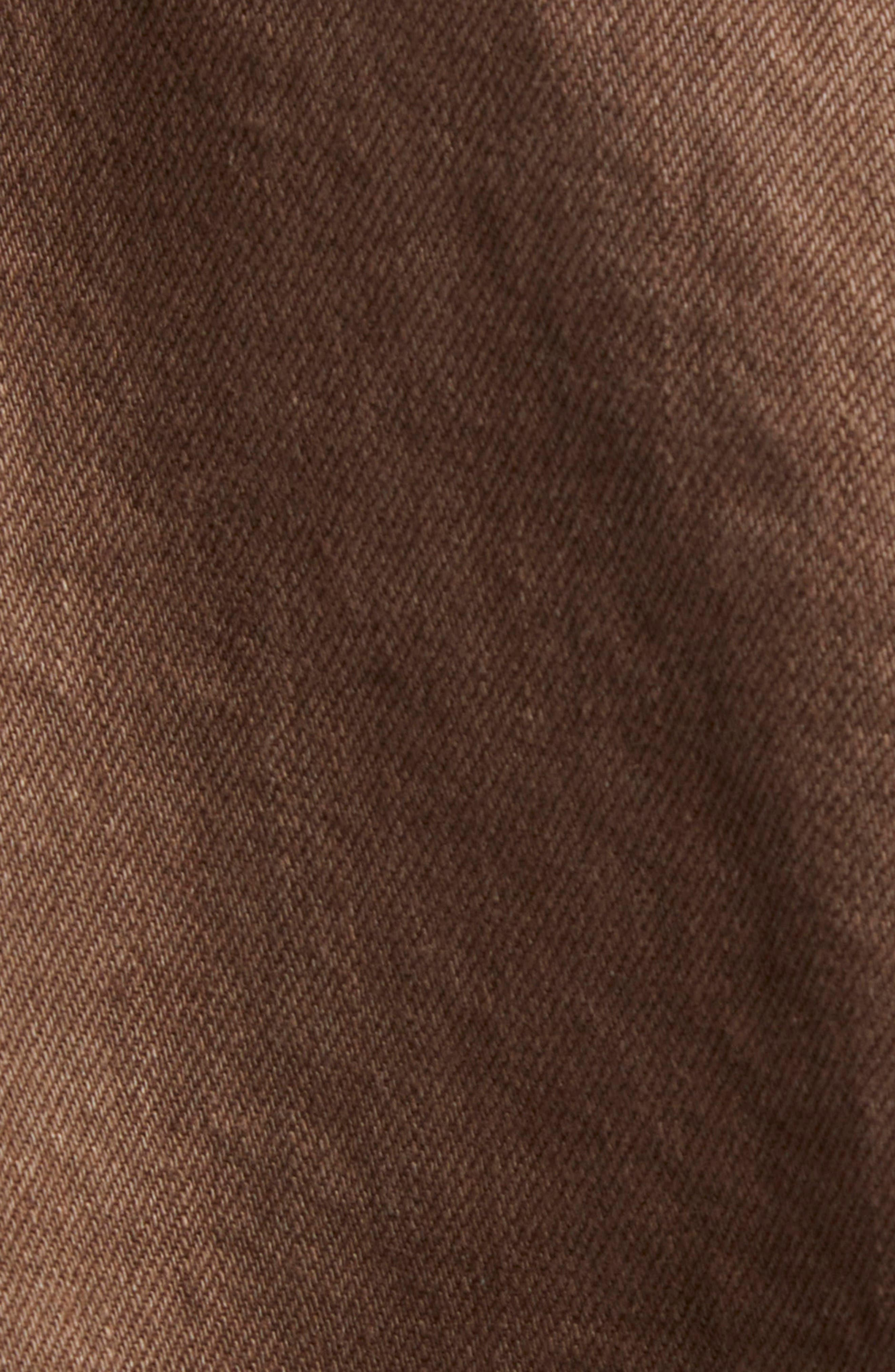 Sacai Asymmetric Denim Jacket in Brown at Nordstrom - 5