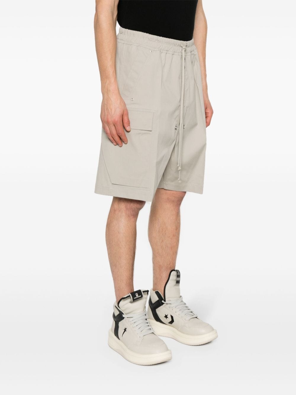 elasticated-waistband cargo shorts - 3