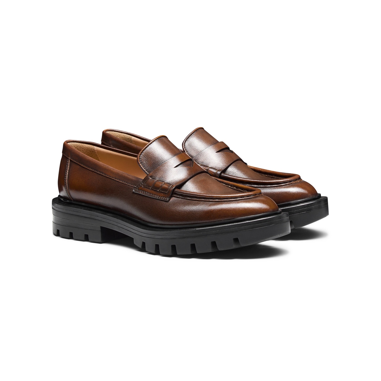 Women’s brown leather penny loafer - 2