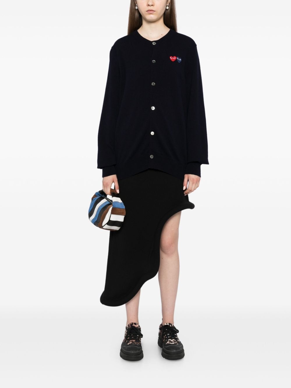 double heart cardigan - 2