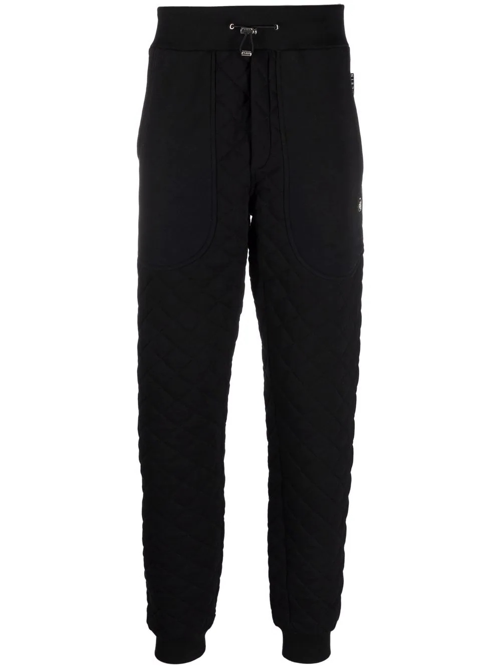 logo-patch quilted track pants - 1