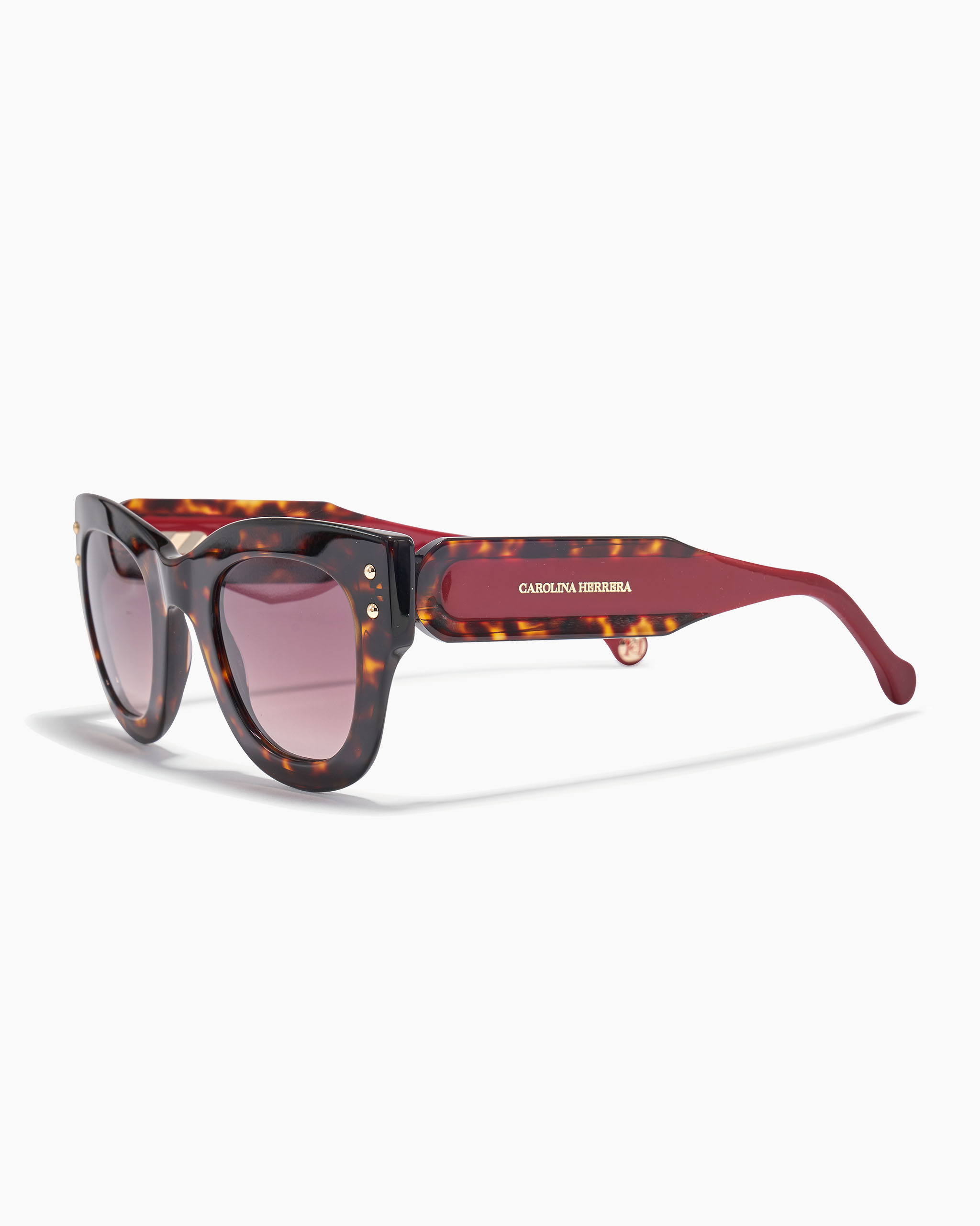 Round Frame Sunglasses With Contrast Temples - 3
